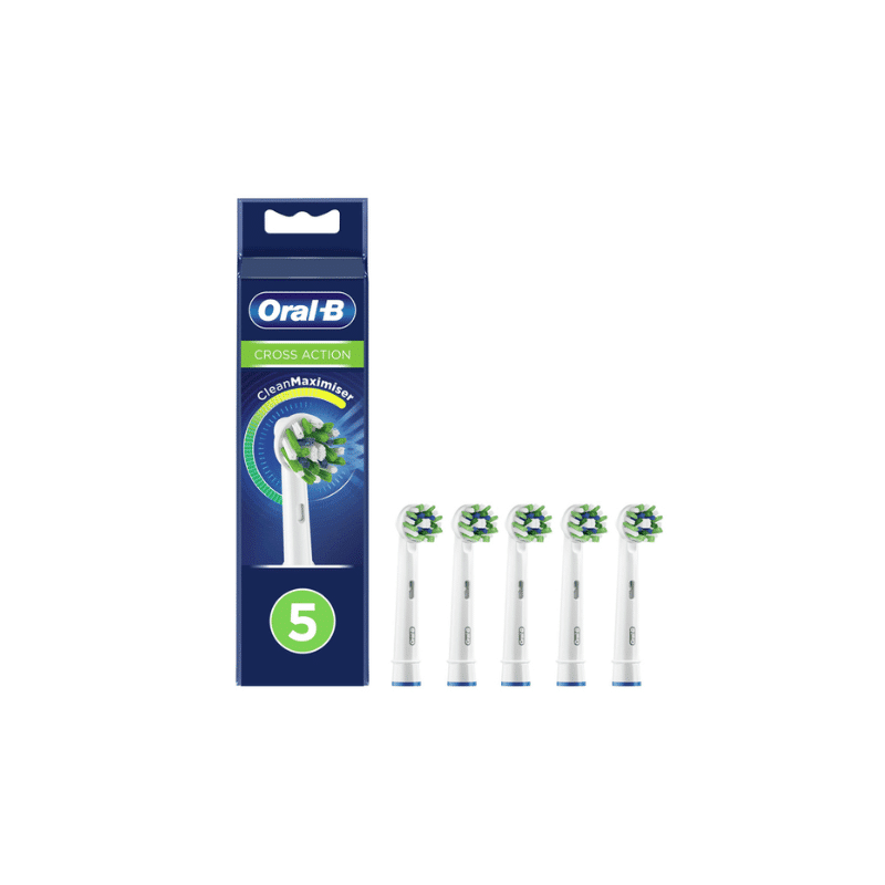 Oral B אורל בי חמישיית ראשים למברשת שיניים קרוס אקשן