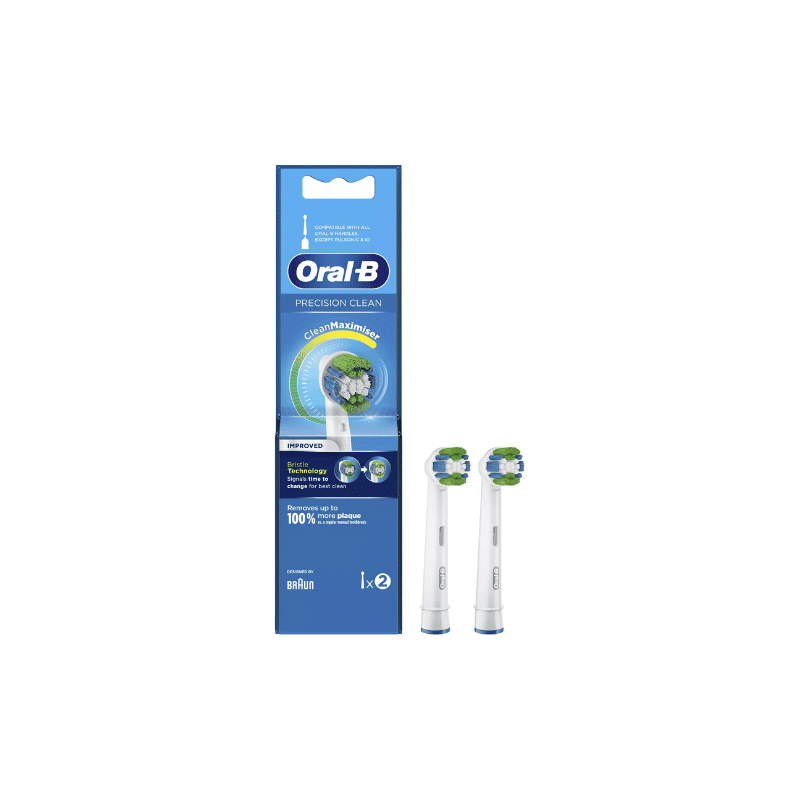 אורל בי זוג ראשים מב.חשמלית פרסיסיון קלין Oral B